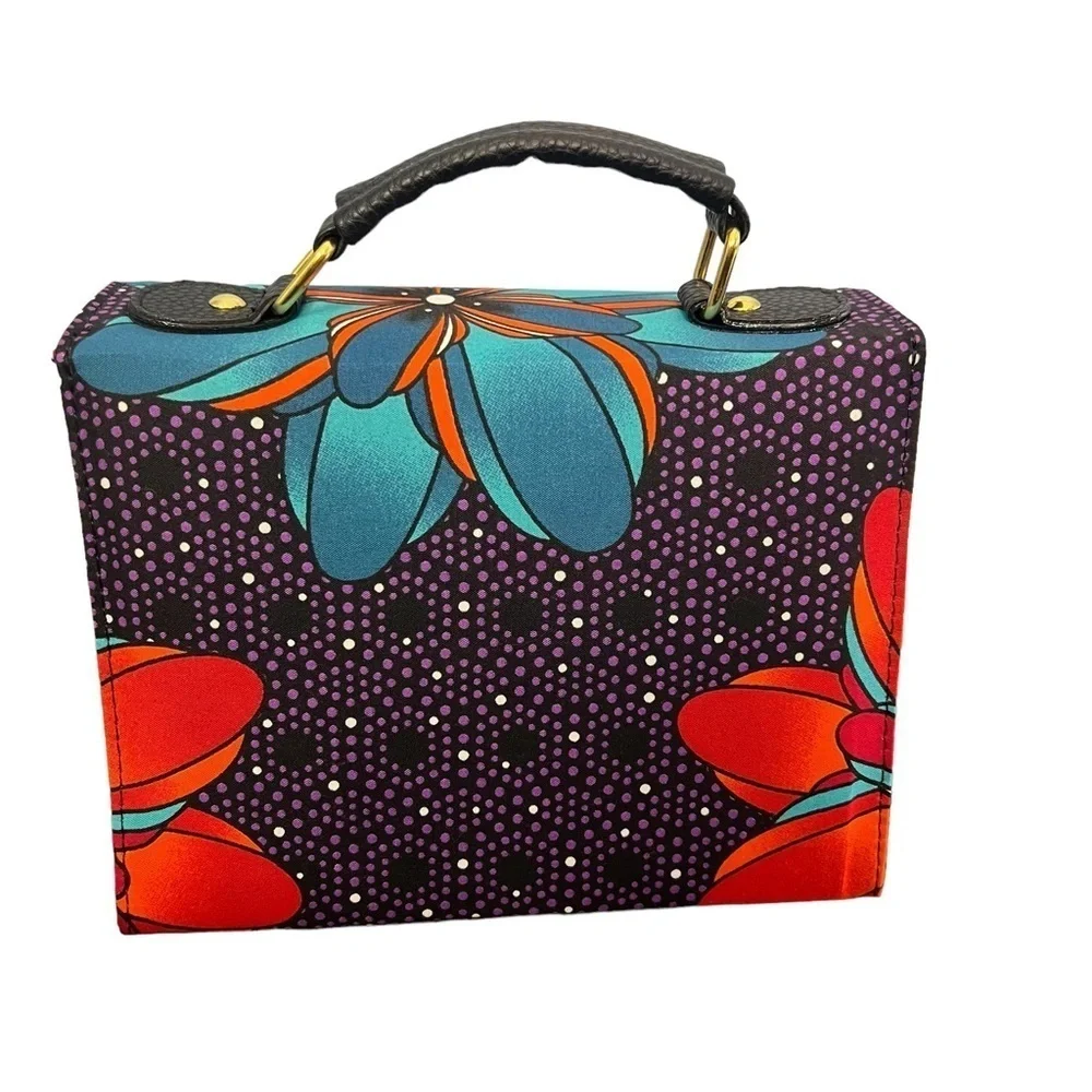 NEW Ankara African Print Multicolored Convertible Crossbody Purse Handbag
